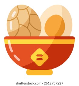 This Egg tea illustration is suitable for Dragon Boat Festival, Chinese Event, etc.