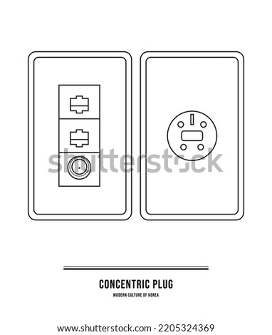 This is an electrical outlet. It consists of an antenna terminal, a phone terminal, and an Internet terminal.	