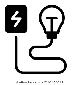 This Electricity icon is suitable for Eco friendly consumption, Ecology, and Renewable Energy