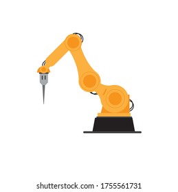 This is an electronic arm for assembling industrial parts.