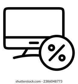 Este icono Electrónico es adecuado para el Viernes Negro, compras, ecommerce, etc.
