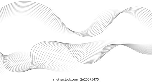 This elegant, abstract background features overlapping, flowing lines creating a dynamic wave pattern.
