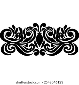 This elegant black divider features intricate floral and foliage motifs, inspired by nature’s delicate beauty. Perfect for enhancing headers, footers, invitations, and more with a touch of refined cha