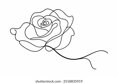 This elegant black and white rose flower line art vector is perfect for adding a touch of classic beauty to your designs. Ideal for logos, tattoos, invitations, and other creative projects.