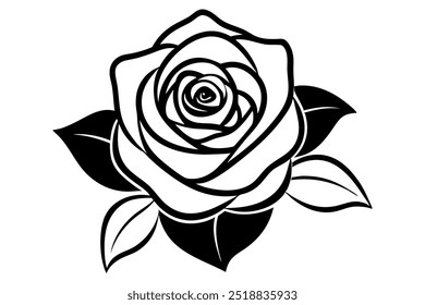 This elegant black and white rose flower line art vector is perfect for adding a touch of classic beauty to your designs. Ideal for logos, tattoos, invitations, and other creative projects.