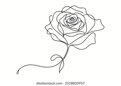 This elegant black and white rose flower line art vector is perfect for adding a touch of classic beauty to your designs. Ideal for logos, tattoos, invitations, and other creative projects.