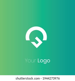 Dies ist ein elegantes Firmenlogo-Design auf grünem Hintergrund
