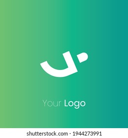 This is an elegant company logo design on a green background