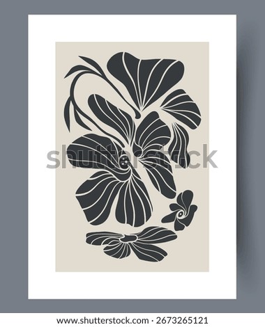 This is an elegant floral design beautifully crafted with bold lines and fascinating patterns