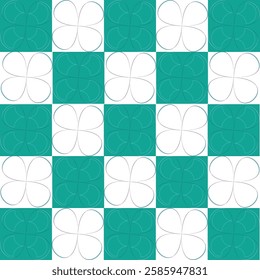This elegant geometric clover tile pattern adds a chic, touch to home décor. Perfect for wallpaper, fabric, cushions, bedsheet, tablecloths, and more. Elevate your space with this trendy design!