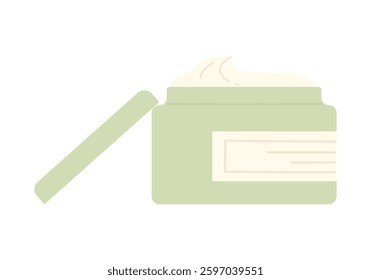 This elegant green jar of luxurious cream has a creamy texture, perfect for a range of beauty products