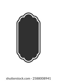 This elegant Islamic vector shape showcases a beautifully crafted arch design, making it perfect for themes related to Ramadan or suitable for enhancing decorations in mosques, adding to their beauty