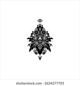 This elegant ornamental design features intricate detailing, ideal for vintage and classic decor. Perfect for use in interior design, luxury branding, or as a decorative motif in traditional or modern