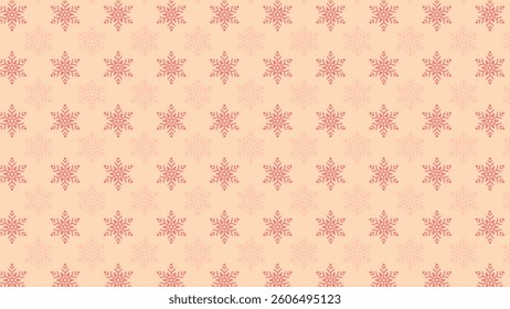 This elegant pattern features soft pink snowflakes arranged on a warm beige background. The gentle design adds a subtle festive charm, perfect for enhancing holiday decor and seasonal celebrations.