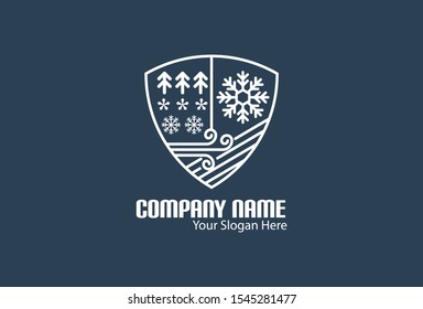 This is an elegant snow crystal logo. This logo designates an elegant winter, this logo can be used for companies, websites, brochures, and posters.