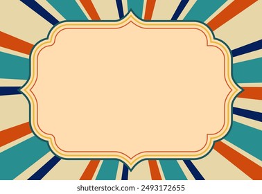 Este elegante fondo sunburst tiene un patrón clásico con estallidos geométricos y bordes adornados. Ideal para decoraciones refinadas, invitaciones de boda y diseños vintage, combina flores y simetría