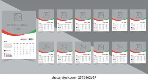 This elegantly designed wall calendar features a sleek layout perfect for any modern office or home décor. Thank You.