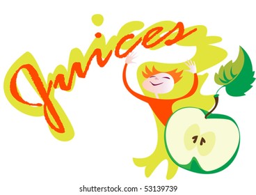 This is an element for design menu  of juices