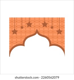 This element is suitable for various types of Islamic-themed graphic designs such as greeting cards, social media posts, banners, and other Islamic content.