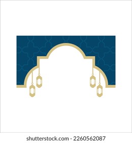 This element is suitable for various types of Islamic-themed graphic designs such as greeting cards, social media posts, banners, and other Islamic content.