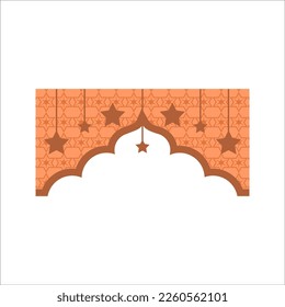 This element is suitable for various types of Islamic-themed graphic designs such as greeting cards, social media posts, banners, and other Islamic content.