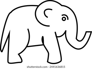 Este es un icono de diseño de elefante