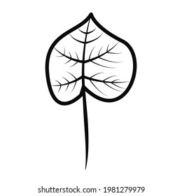 This is . Elephant Ear leaves. This is suitable as an icon, black flat icon, leaf illustration, elephant ear leaf selling logo and so on