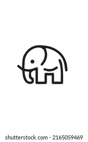 This is an elephant logo that faces to the left and is suitable for designing clothes and company logos