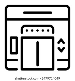 This Elevator icon is suitable for hotel, accommodation, vacation, etc.