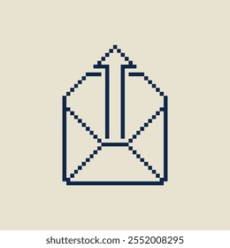 Dies ist E-Mail-Symbol in Pixel-Kunst, dieses Element gut für Präsentationen, Aufkleber, Symbole, T-Shirt-Design, Spiel Asset, Logo und Ihr Projekt.