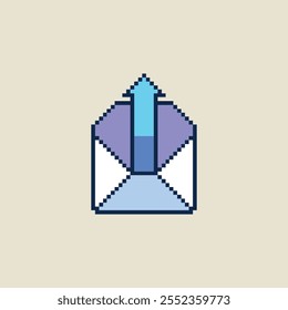 Dies ist E-Mail-Symbol in Pixel-Kunst, dieses Element gut für Präsentationen, Aufkleber, Symbole, T-Shirt-Design, Spiel Asset, Logo und Ihr Projekt.