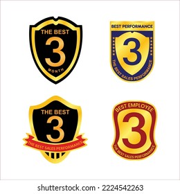 This is emblem or Pin Design For Best Employee