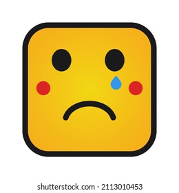 Dies ist ein Emoticon mit einem Boxformular, das die stilistigebefüllte Umrisslinie verwendet, die für die Anforderungen von Aufklebern oder anderen Design-Projekten geeignet ist