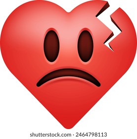 This emoticon conveys sadness, heartache, and loss in relationships. It reflects the emotional distress of being heartbroken, and the pain one feels during difficult times in matters of the heart.