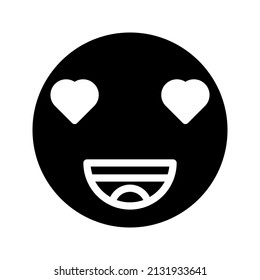 This is an emoticon with an expression that uses a solid style