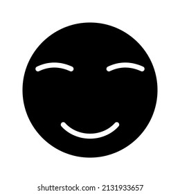 This is an emoticon with an expression that uses a solid style