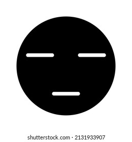 This is an emoticon with an expression that uses a solid style