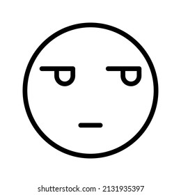 This is an emoticon with an expression that uses a outline style