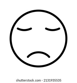 This is an emoticon with an expression that uses a outline style