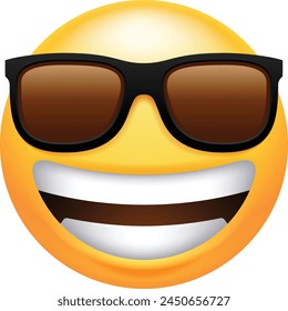 Dieses Emoticon strahlt eine Atmosphäre von cooler Zuversicht und mühelosen Stil aus. Mit seinen eleganten Farben ist es der Inbegriff von nonchalantem Charme. 