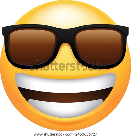 This emoticon exudes an air of cool confidence and effortless style. With its sleek shades, it's the epitome of nonchalant charm. 