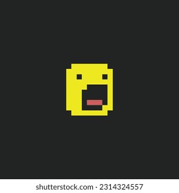 this is Emoticon in pixel art with black background and little color,this item good for presentations,stickers, icons, t shirt design,game asset,logo and your project.