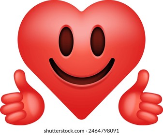 This emoticon represents a double dose of affection and approval. It expresses wholehearted support or appreciation for something or someone. It spreads love, enthusiasm and positivity.