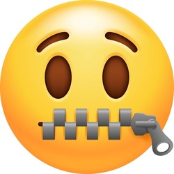 Emoticons Silence face | Free SVG