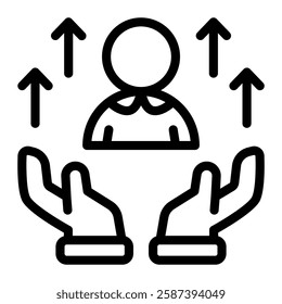 This Empowerment icon is suitable for Business Motivation, Business Improvement, etc.