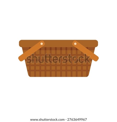 This empty picnic basket is waiting to be filled for a nice day out