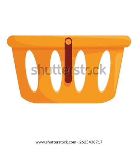 This empty shopping basket is waiting to be filled at a store