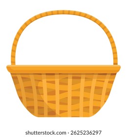 This empty wicker basket is perfect for carrying groceries, packing a picnic, or holding gifts