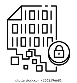 Este ícone de criptografia é adequado para segurança de rede, segurança digital etc