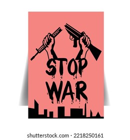 this is a End war poster design template 